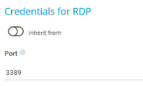 Credentials for RDP Credentials for RDP