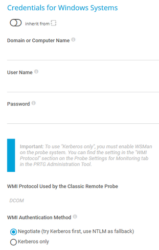 Credentials for Windows Systems Credentials for Windows Systems