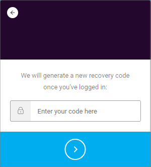 Enter Recovery Code