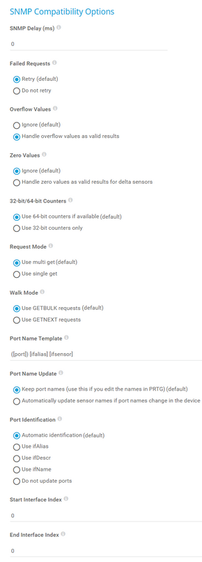 SNMP Compatibility Options