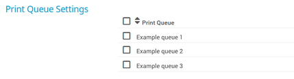 Print Queue Settings Print Queue Settings
