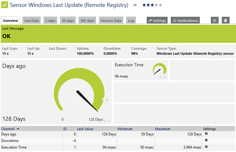 prtg windows update